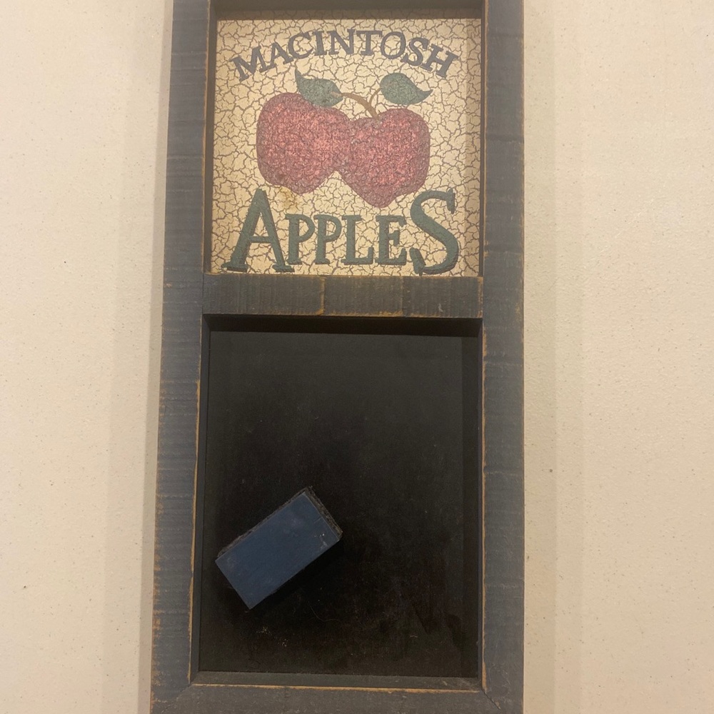TENDER HEART TREASURES Vintage Rustic Macintosh Apple Chalk Board Art Decor